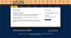 Desktop Screenshot of bcdockandmarina.com