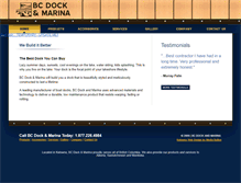 Tablet Screenshot of bcdockandmarina.com